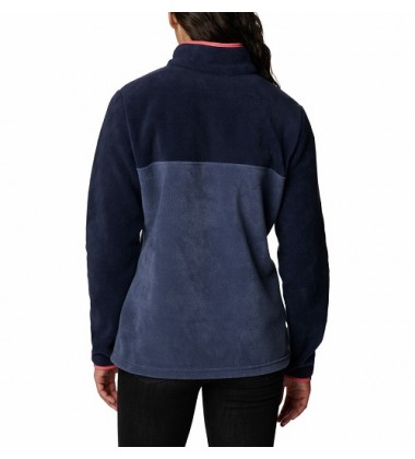 Columbia moteriškas flisinis džemperis Benton Springs™ 1/2 Snap Fleece Pullover. Spalva tamsiai mėlyna 